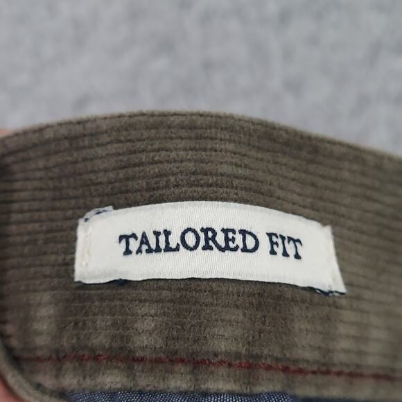 Jos. A Bank Pants Men's 38X32 Olive Corduroy Cotton Blend Tailored Fit Pockets - Picture 12 of 15